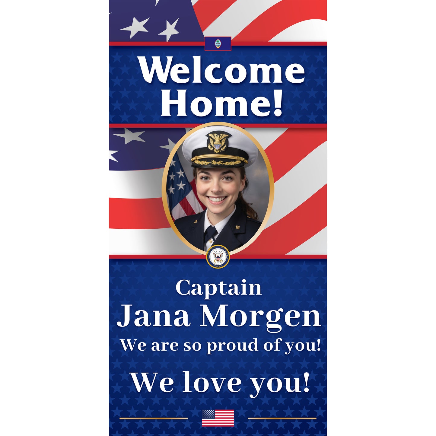 24in x 48in Custom Military Banner Vertical D