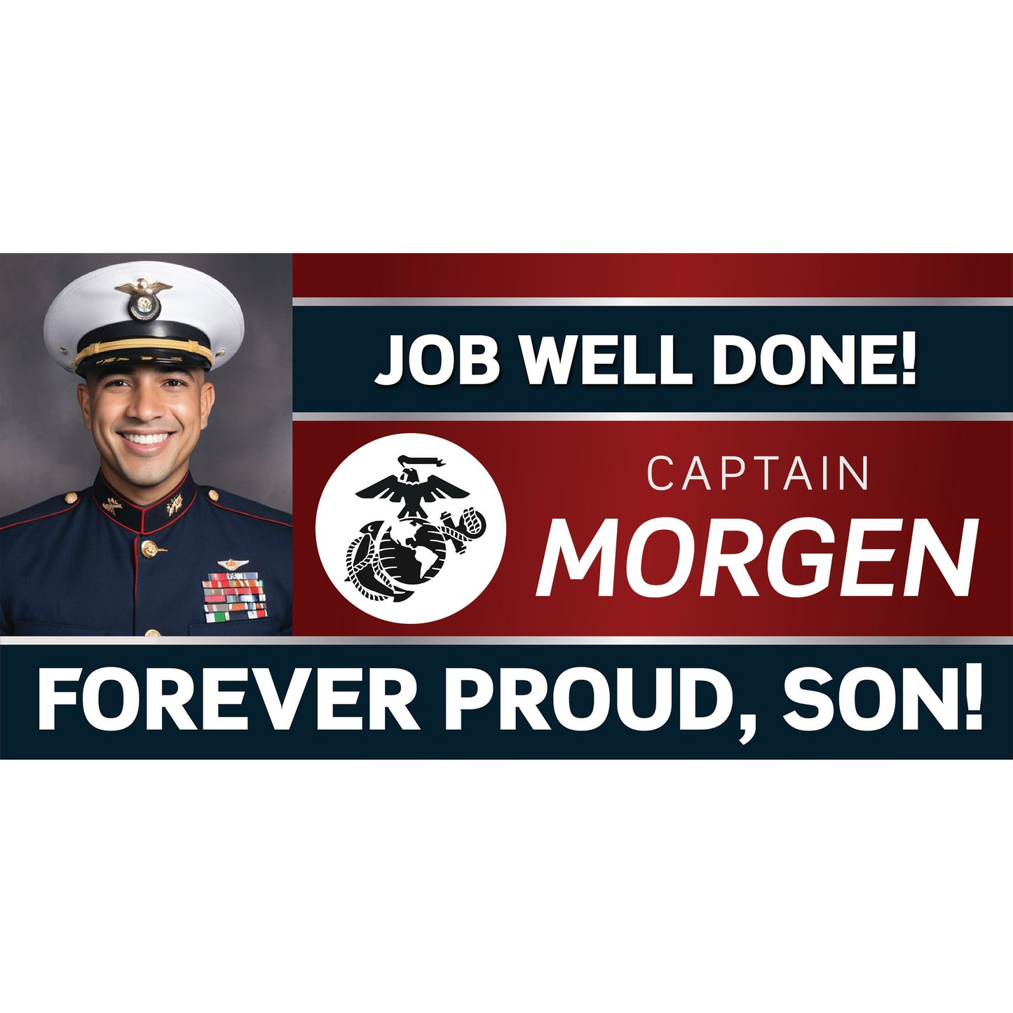 48in x 24in Custom Marines Banner H