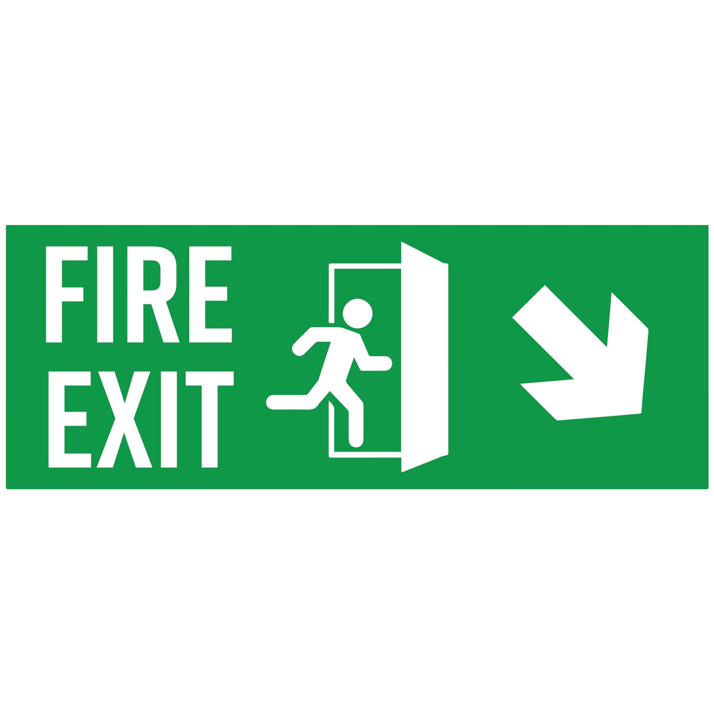 12 in. W x 4.5 in. H 16G Fire Exit Signs