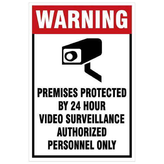 18in. W x 12in. H 16G Aluminum Security Cameras In Use Sign