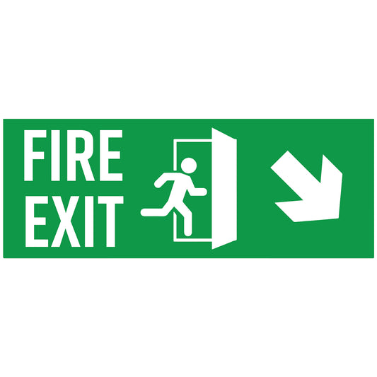 12 in. W x 4.5 in. H 16G Fire Exit Signs