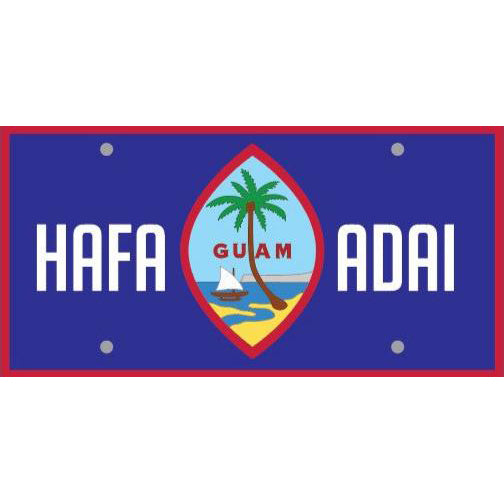 12 in. W x 6 in. H 16G Aluminum Guam Signs (Hafa Adai)