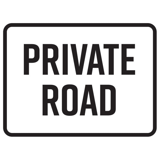 12in. W x 18in. H 16G Aluminum Private Road Sign