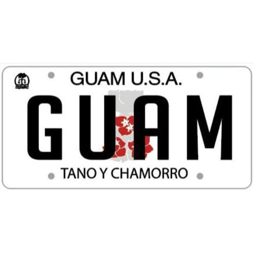 12 in. W x 6 in H 16G Aluminum Guam Signs (Latte Stone)