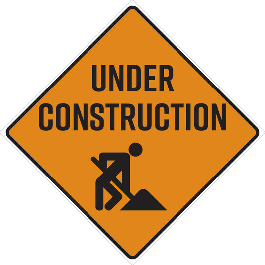 24 in. W x 24 in. H 16G Aluminum Under Construction Signs