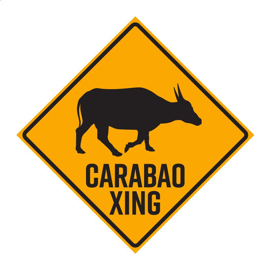 24in. W x 24in. H 16G Aluminum Carabao Xing Sign