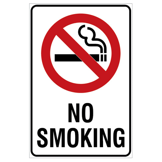 12in. W x 18in. H 16G Aluminum No Smoking Sign